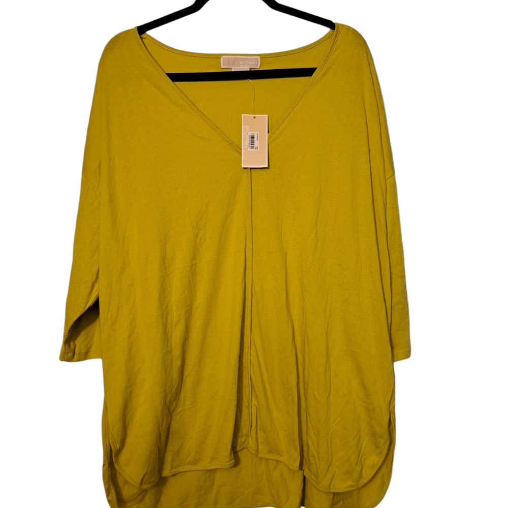 NWT MICHAEL KORS ACID LEMON TOP 3X